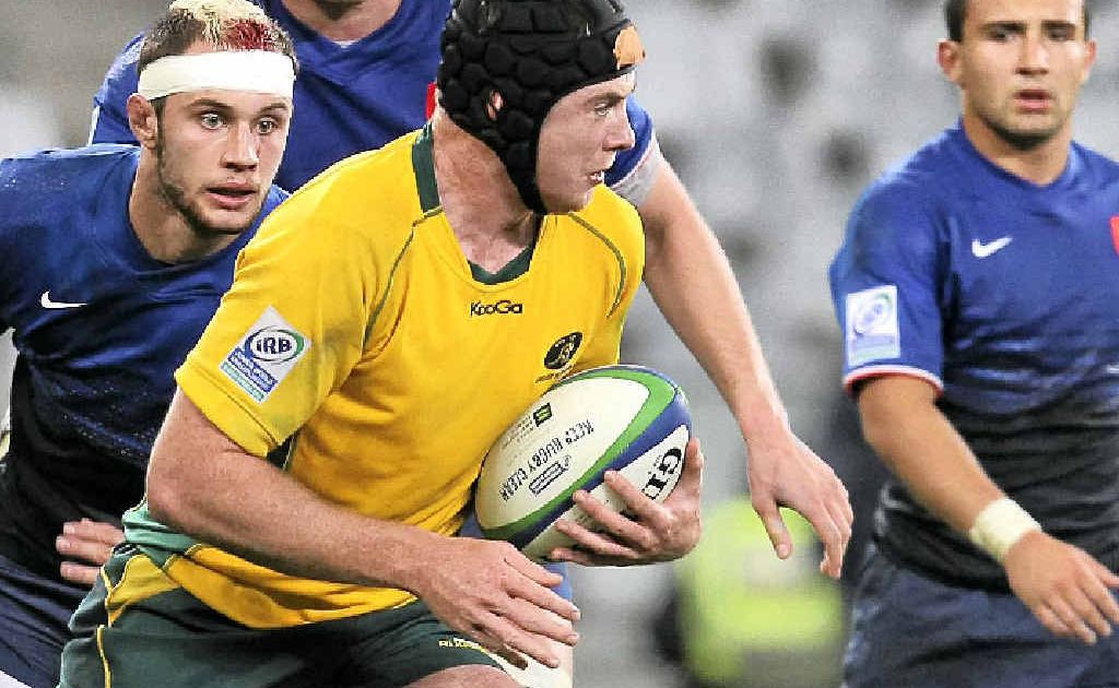 Australian lock Jed Holloway competes during the IRB U20 Championship match between France and Australia at Cape Town Stadium in June. Photo: Getty Images Australian lock Jed Holloway competes during the IRB U20 Championship match between France and Australia at Cape Town Stadium in June. Photo: Getty Images